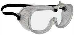 goggle de ventilacion directa, hecho de PVC, hipoalergenico, suave, mica de policarbonato de alto impacto, y proteccion de rayos UV