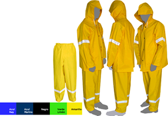 impermeable de motociclista fabricado en PVC